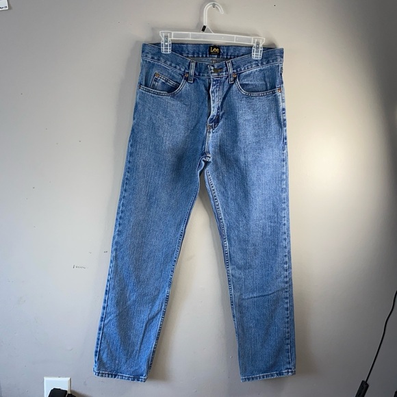 Lee Blue Straight Leg Jeans with Classic Fit - Picture 1 of 10